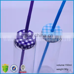 150ml Glass Juice Bottle With Disposable Straw thumbnail-4