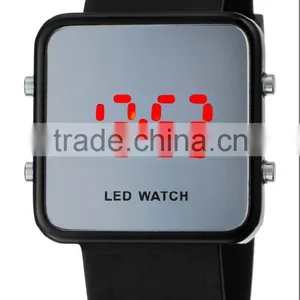 Unisex Fashionable Silicone Sport Mixed Colorful Color Led Mirror Watches thumbnail-2