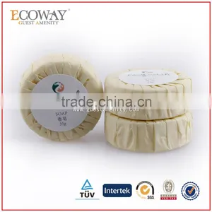 35g Hotel Round Soap in Paper Pleat Wrap With Logo Best Bath Soap thumbnail-3