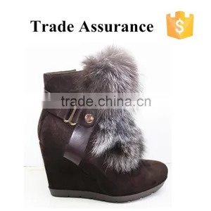 Fashion Women Rabbit Fur Furry Snow Boots thumbnail-1
