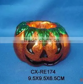 Ceramic Pumpkin Candle Lantern for Halloween Holiday Supplies thumbnail-1