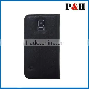 Stand Holder Card Cash Slots Leather Mobile Phone Case for Samsung S5 thumbnail-4