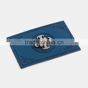 Leather Label Brand Leather Metal Patch Woven Label thumbnail-3