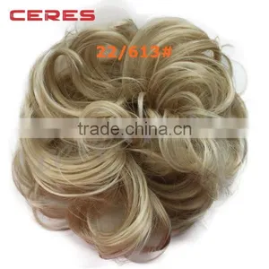Synthetic Clip on Messy Hair Bun Extension Chignon Hair Piece Wig Quality Choice thumbnail-3