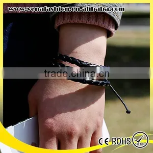 Multilayers Cheap Personalized Leather Wrap Bracelet Wholesale thumbnail-4