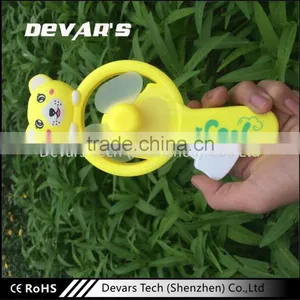 Plastic Dynamo Hand Press Portable Mini Fan for Kids thumbnail-2