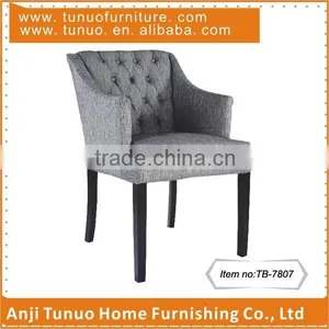 Arm Chair,Sofa,Buttons Tufted Back,Fabric Surface,Rubber Wood Legs,TB-7226 thumbnail-1