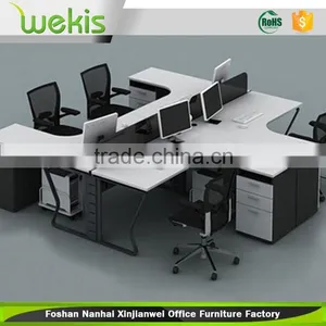 Modern 4 Person Office Computer Workstation Desk thumbnail-4
