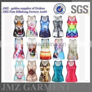 Economic Vogue Women Summer Printing Shirts Tanks Tops Shirts thumbnail-1