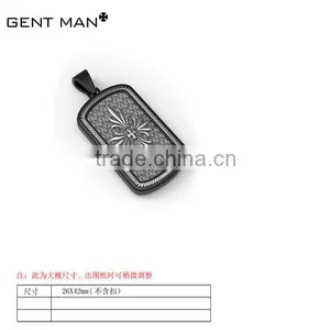 Tribal Tag Stainless Steel Pendant Necklace 42*33*3.5 thumbnail-4
