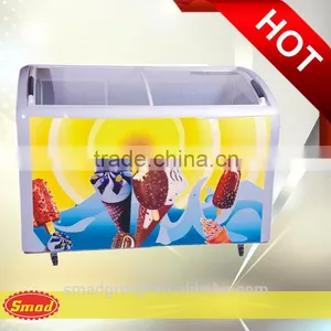 Sliding Glass Top Chest Freezer for Ice Cream Storage thumbnail-4