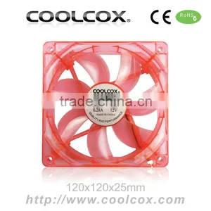 CoolCox 120x120x25mm UV LED PC Case Cooling Fan,12025 UV Acial Fan,Sleeve or Ball Bearing,Chassis Exhaust Fan,lighting Fan thumbnail-2