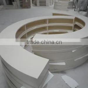 Morden Design Artificial Stone Office Reception Desk/round Marble Countertop/acrylic Solid Surface Hotel Reception Desk thumbnail-2