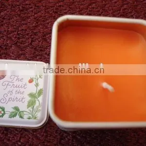 Square Scented Soy Tin Candle thumbnail-1