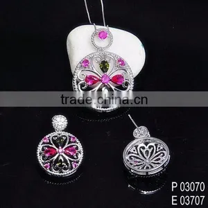 Hot Silver Jewelry Set /Costume Jewelry Set /Silver & Gold Necklace And Earrings Set thumbnail-5