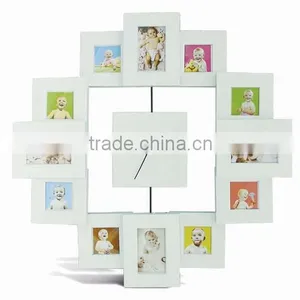 Wall Clock With 12 Pcs of Frame thumbnail-2
