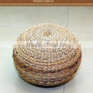 All Hand-woven Handmade Rattan Tatami Small Round Stool thumbnail-2