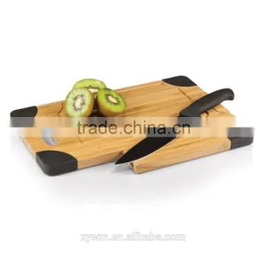 Black 2015 HOT Gift Mini Color Silicon Bamboo Wooden Cheese Cutting Board With Knife and Holder Stander thumbnail-1