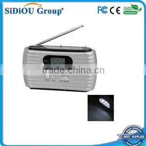 Solar Power Dynamo Rechargeable Led Flashlight thumbnail-1