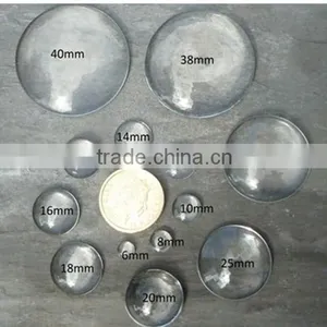 Complete DIY Pendant Kits, Round, Metal Bezels + Glass Cabochons+ Chain Necklaces Wholesale Clear Transparent Glass Cabochons thumbnail-1