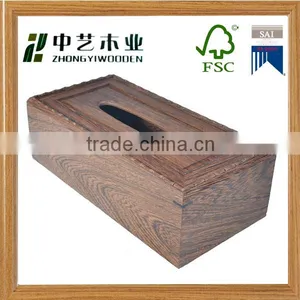 Trade Assurance Custom Wholesale Square Colorful Fashion Wooden Tissue Paper Box thumbnail-1