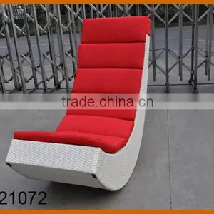 Single Wicker Rocking Chair Garden Chair Furniture thumbnail-1