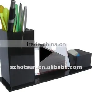 Newly Design Black Acrylic Desktop Pen Holder thumbnail-1