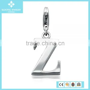 High Quality Silver Jewelry Letter X Charm Pendant in Sterling Silver thumbnail-5