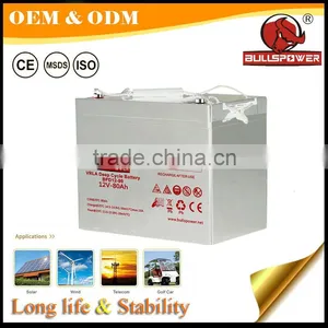 Factor Price Maintenance Free 24v AGM Deep Cycle Solar Battery 12v 60ah thumbnail-2