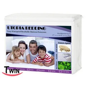 Hypoallergenic White Waterproof Mattress Protector thumbnail-1