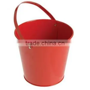 Red Metal Buckets/Pails With Handle thumbnail-1