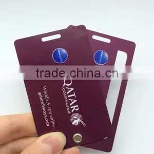 Double Sheets PVC Matte Luggage Tags With Hole, Eyelet and Transparent Strap thumbnail-5