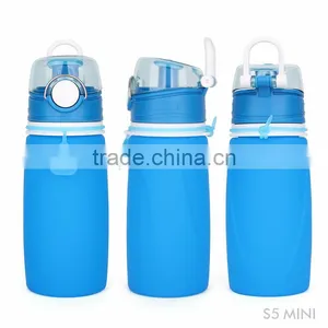 2017 New Arrival Collapsible Silicone Foldable Water Bottle thumbnail-1