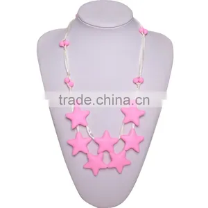 Food Grade Silicone Beads Baby Teething Necklace for Toddler thumbnail-3