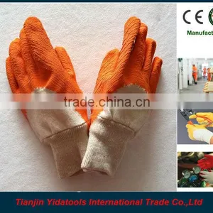 Orange Latex Coated Cotton Gloves thumbnail-1