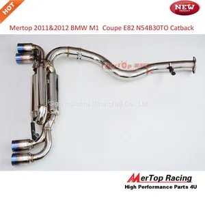 MerTop Race Catback Exhaust Fits 2011 2012 B** M1 E82 Coupe E82 2DR Turbo N54B30TO thumbnail-1