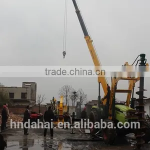 Electric Pole Erecting Crane & Digging Hole From DAHAI Factory thumbnail-3