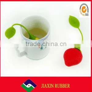 2014 China Wholesale Hot Sale Factory Price High Quality Silicone Mini Tea Infuse With Fruit Shap, Silicone Tea Strainer thumbnail-1