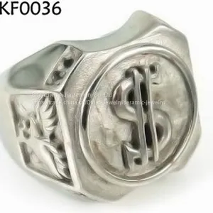 Customized Titanium Steel Jewelry Ring / 316l Stainless Steel Rings Men thumbnail-1