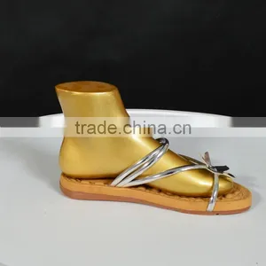 Golden Clear Female Foot Mannequin Form Display Sock Shoes For Flip Flops thumbnail-1