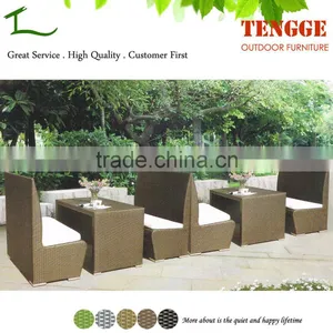 Outdoor Patio Wicker Furniture New Resin Dining Bar Table and Bench thumbnail-1