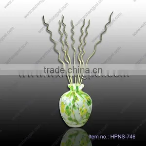 Air Fresheners, Ceramic Bottle, Shola Flower, Aroma Oil in GLASS Bottle, Rattan Sticks With Flowers thumbnail-1