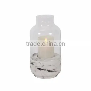 Electric Fancy Concrete Round Shaped Concrete Candle Holder thumbnail-2