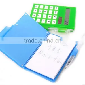 Plastic Notepad With Calculator and Pen thumbnail-1