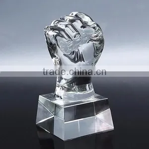 Wholesale Custom Fashion 2016 Fist-clenched Crystal Hand Trophy thumbnail-1