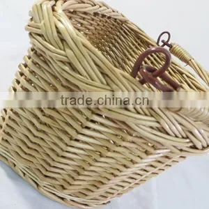 Wicker Knitting Small Removable Bicycle Basket thumbnail-6
