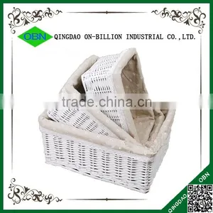 Wicker Storage Xmas Gift Hamper Basket With Linning With 3 Sizes thumbnail-1