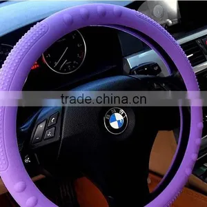 Hoting Selling Fashion Soft Heated Steering Wheel Cover Purple Car Silicone Steering Wheel Cover thumbnail-1