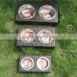 Nice Rattan Pet Bowl Feeders thumbnail-6