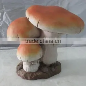 Garden Decor Fiberglass Clay Mushroom Statue thumbnail-1